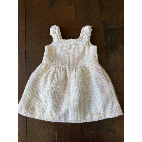 Janie and Jack Other - Janie and Jack Baby‎ Girls Tweed Dress with Lace Collar 12-18 months sleeveless